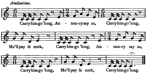Musical notation for song